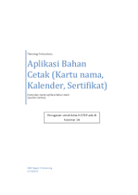 Aplikasi Bahan Cetak (Kartu nama, Kalender, Sertifikat) X OTKP