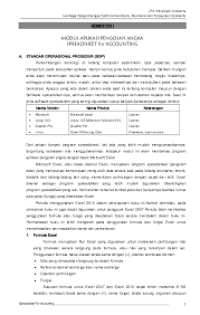 Modul Aplikasi Pengolah Angka Spreadsheet for Accounting